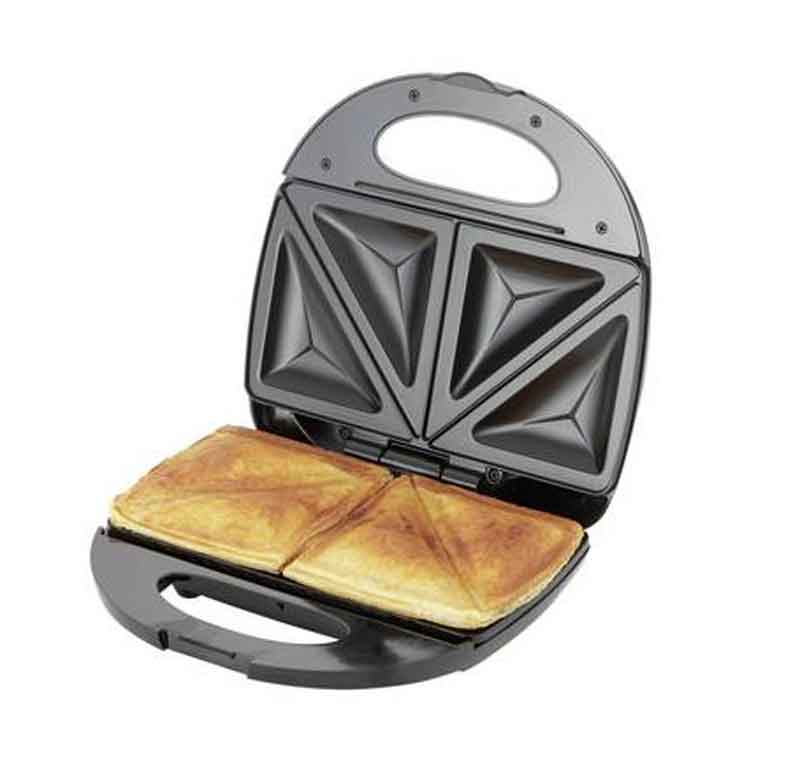 Cookworks 2 Portion Sandwich Toaster, 750W, Black
