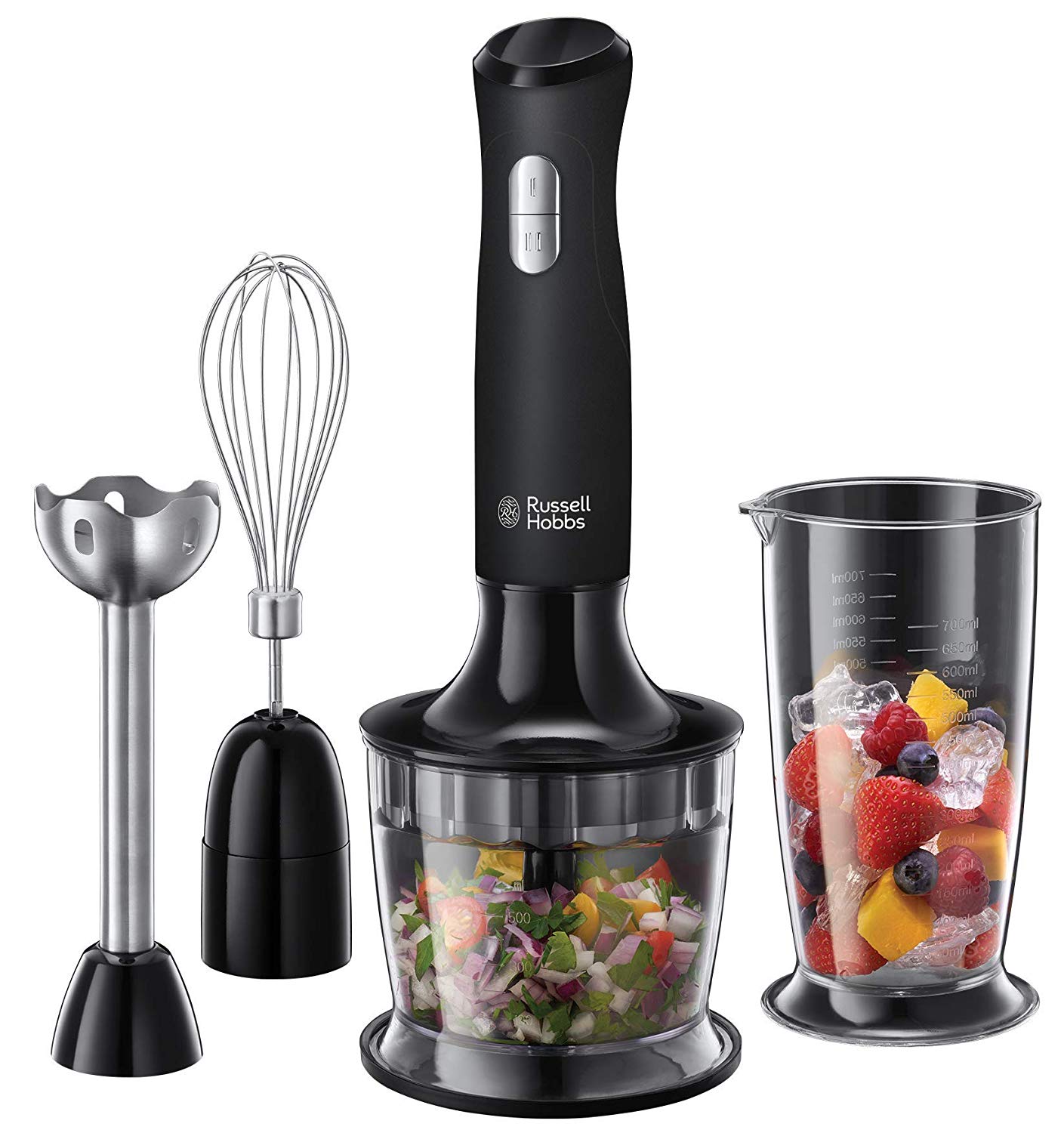Russell Hobbs 3 in 1 Hand Blender with Whisk and Chopper