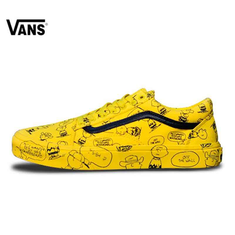 Vans Men's Ward Canvas Gum Skateboarding Sneakers - Yellow