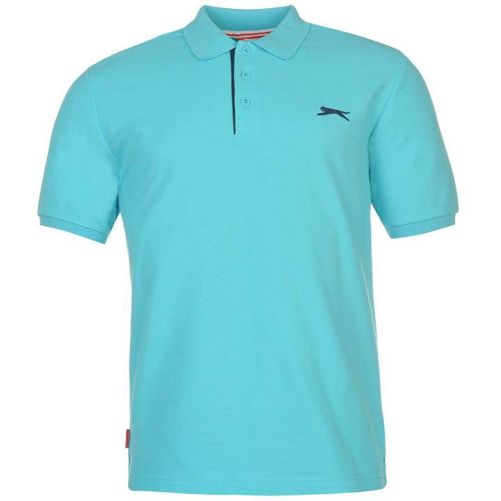 Slazenger Plain Polo Shirt Mens, Bright Blue