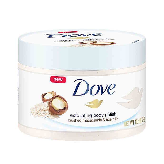 Dove Exfoliating Body Polish Body Scrub Macadamia & Rice Milk