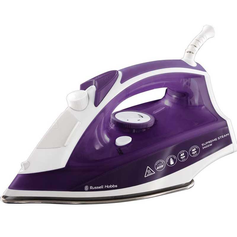 Russell Hobbs Supreme Traditional Steam Iron, 2400W, Purple