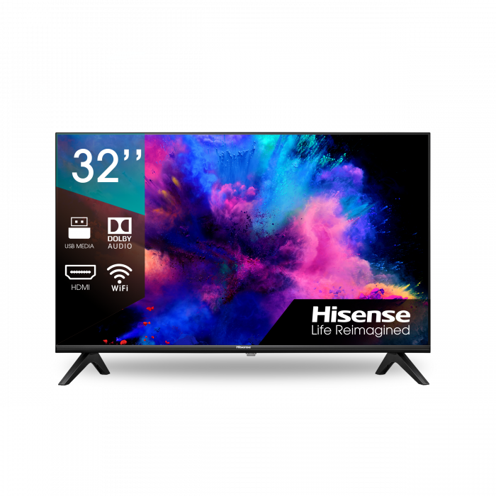 Hisense 32-inch Class A4 Series (32A4QS) Full HD Smart LED TV; VIDAA OS, Built-in Wi-Fi, Dolby Atmos, Free to Air Decoder