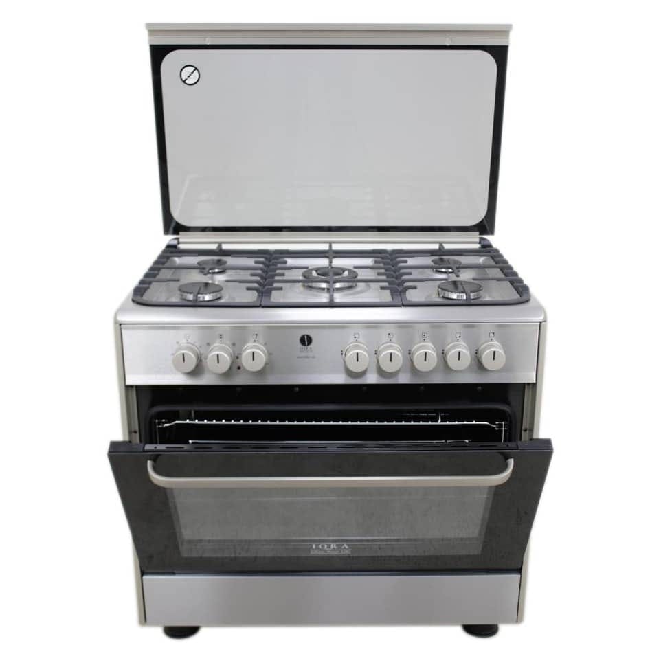 IQRA 90x60cm Cooker, 5 Gas Burners with Electric Oven and Grill, Dual Fan and Rotisserie