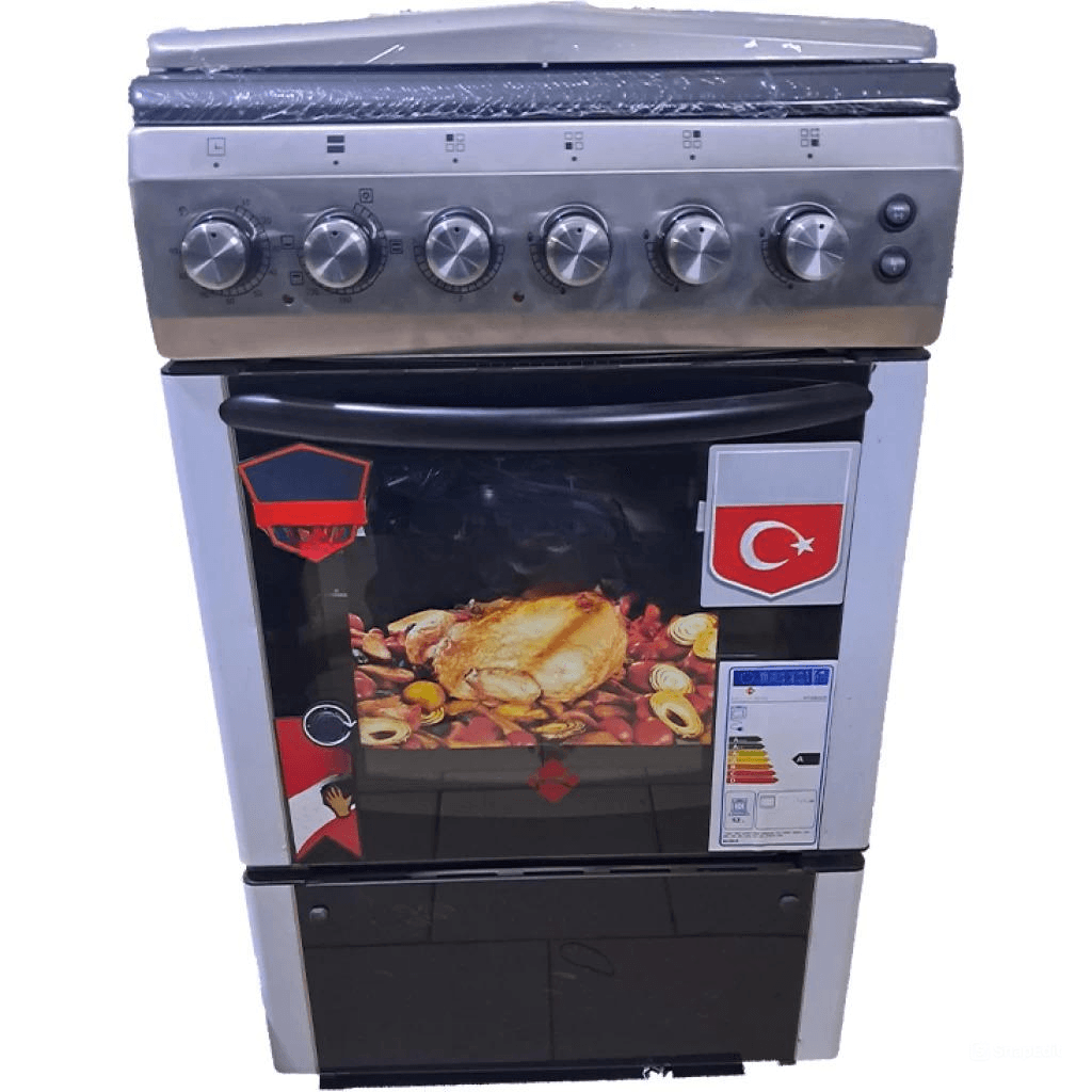 Klass 50x60 Freestanding Cooker, 3 Gas Burners + 1 Hotplate, Electric Oven (4TTE 5631 HI)
