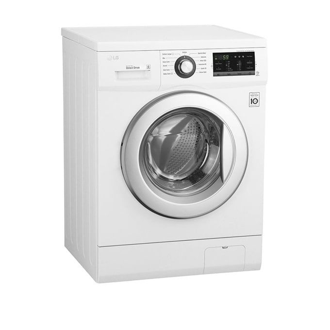 LG 7kg Front Load Washing Machine, 6 Motion Direct Drive, Smart Diagnosis™, White, FH2J3QDNG0P