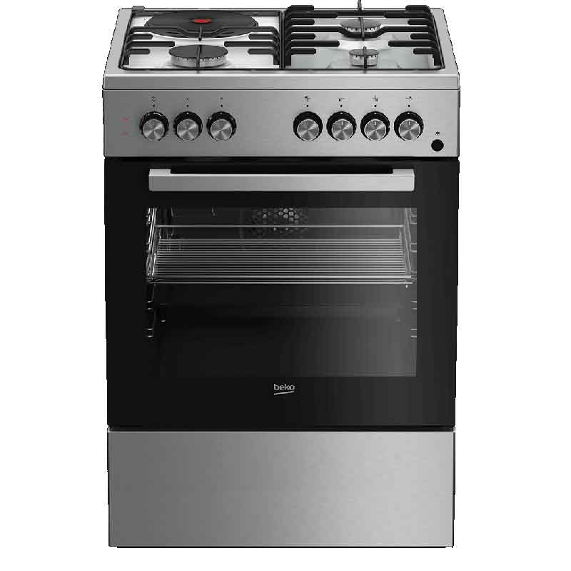 BEKO 60*60 Cooker, 3+1, Electric Oven & Grill, FSET63110DX
