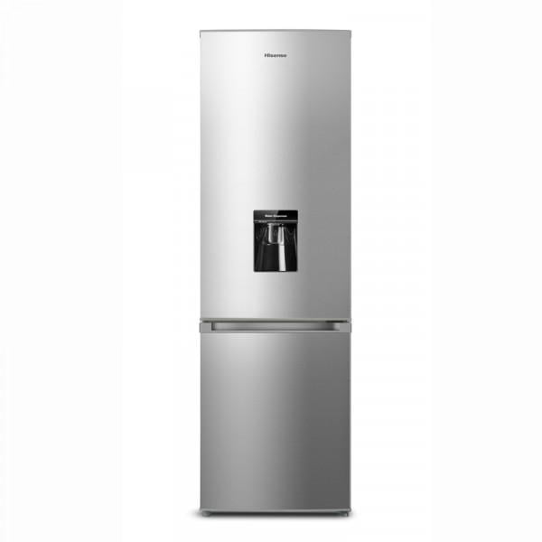 Hisense 330 Liter (Net 251L: Fridge 171L + Freezer 80L) Bottom Freezer Refrigerator with Water Dispenser, Frost Free, A+, Silver, RD-33WC4SB1