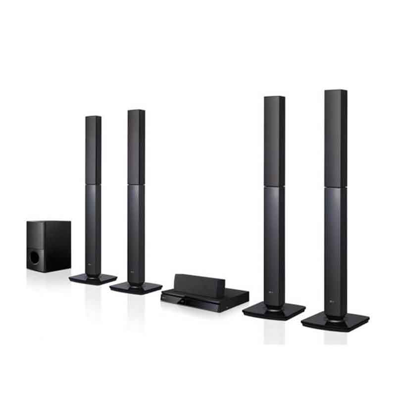 LG 1000W 5.1Ch DVD Home Theatre System, 4 Tall Boy, LHD657