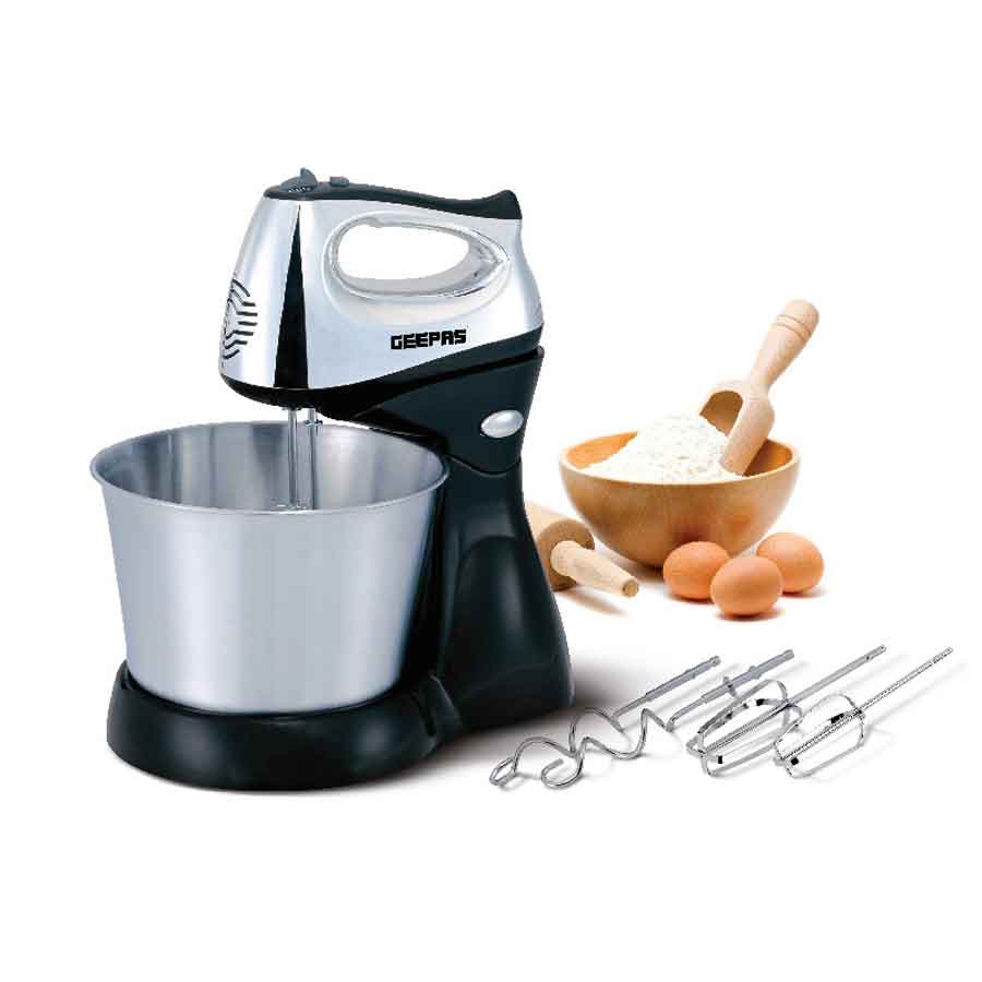 Geepas Stand Mixer, 5 Speed, 2.5 Litre Bowl, 200W | GHM5461