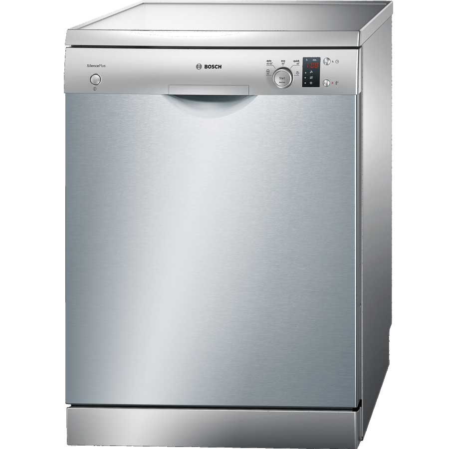 Bosch 12 Place Settings Free Standing Dishwasher, 60cm, 5 Programs, SMS50D08GC