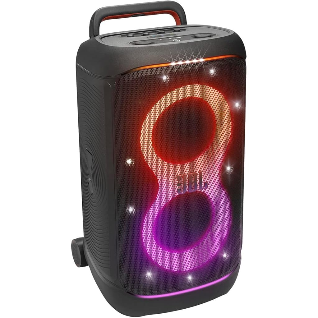 JBL PartyBox 520 - Portable Battery-Powered Party Speaker with AI Sound Boost, Up to 15 Hours of Play time, IPX4 Splash Proof, Multi-Speaker Connection by Auracast, and Telescopic Handle (Black)