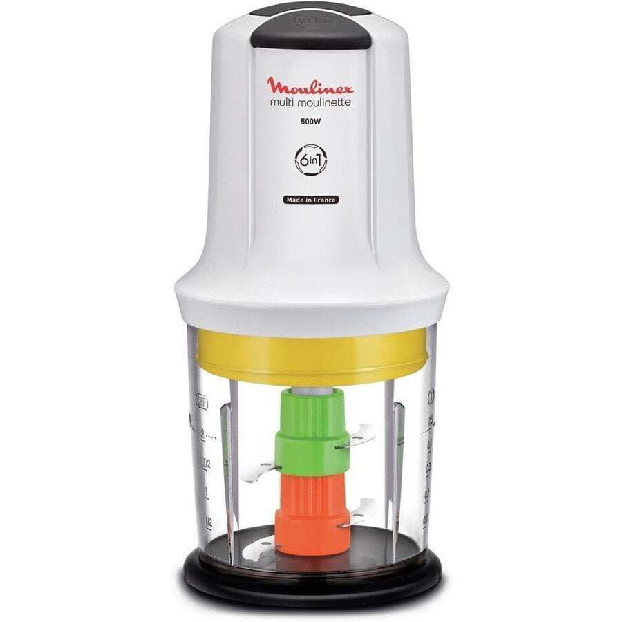 Moulinex Multi Moulinette 6-in1 Food Chopper, 500 Watt, White | AT723127