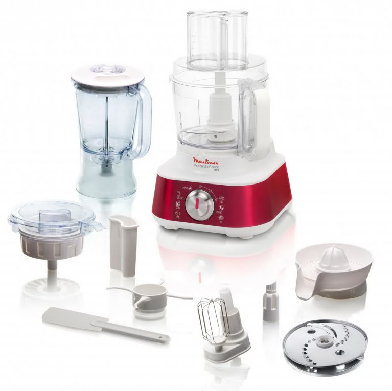 Moulinex 1000 Watt Food Processor Masterchef 8000 w/ Blender, 27 Functions | FP659GBA