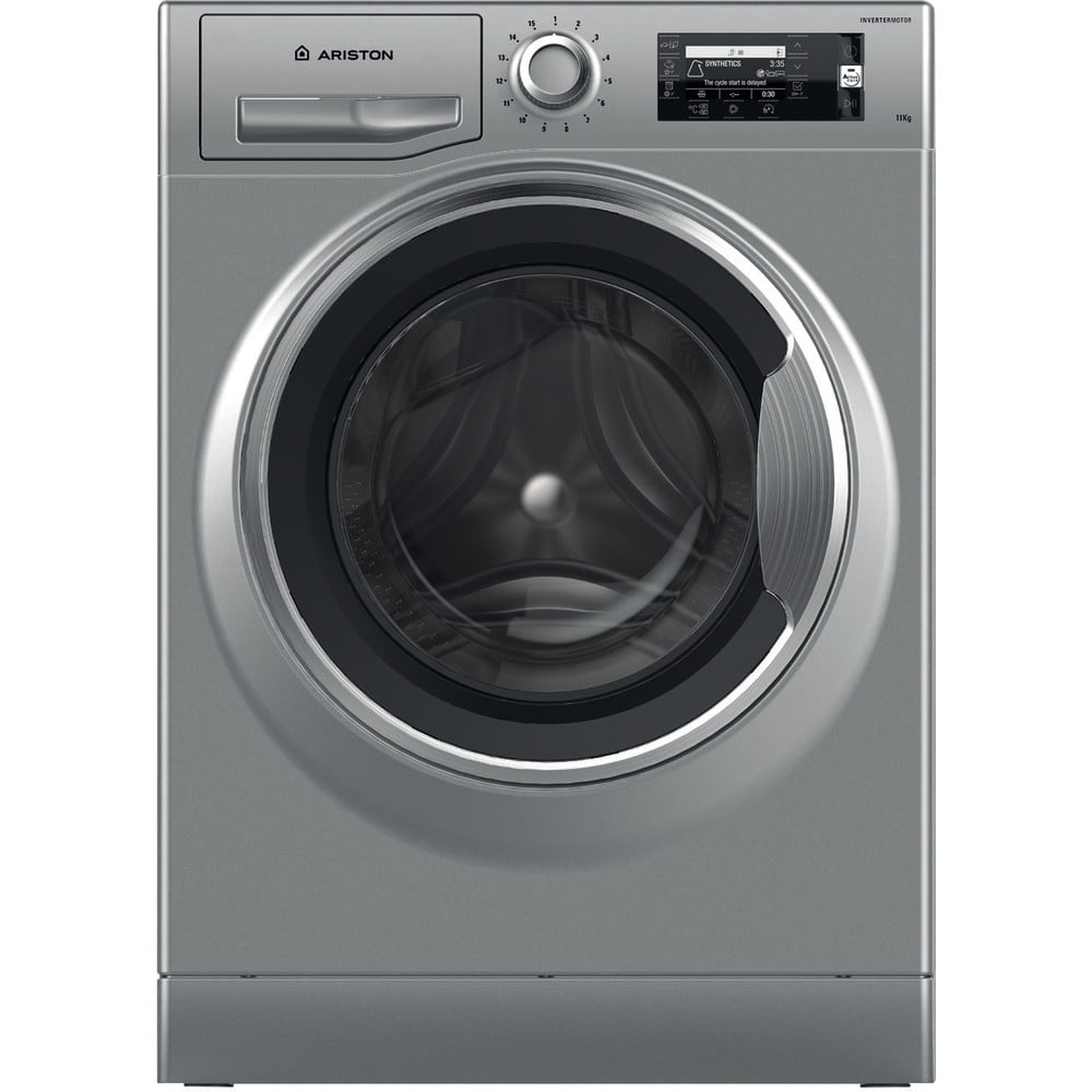 Ariston 11KG Automatic Front Load Washing Machine, NLLCD 1165; 1600RPM, Inverter Motor, Active Care, Steam Hygiene, Steam Refresh, Stop & Add, A+++