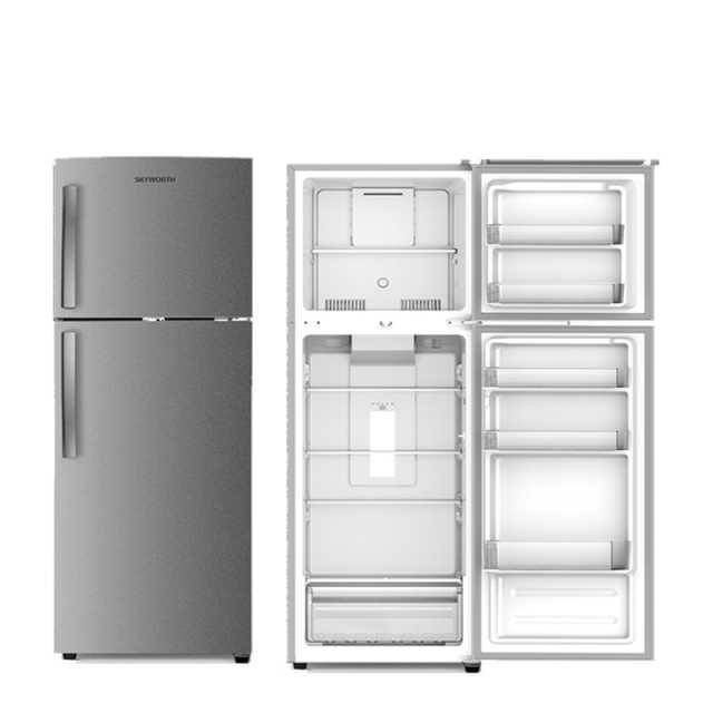 Skyworth 265 Ltrs 2-Door Top Mount Freezer Refrigerator, SRD-265WT