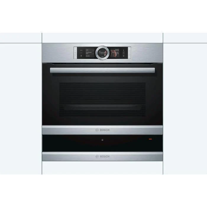 Bosch Serie 8 BIC630NS1B Built-in Warming Drawer, Brushed Steel