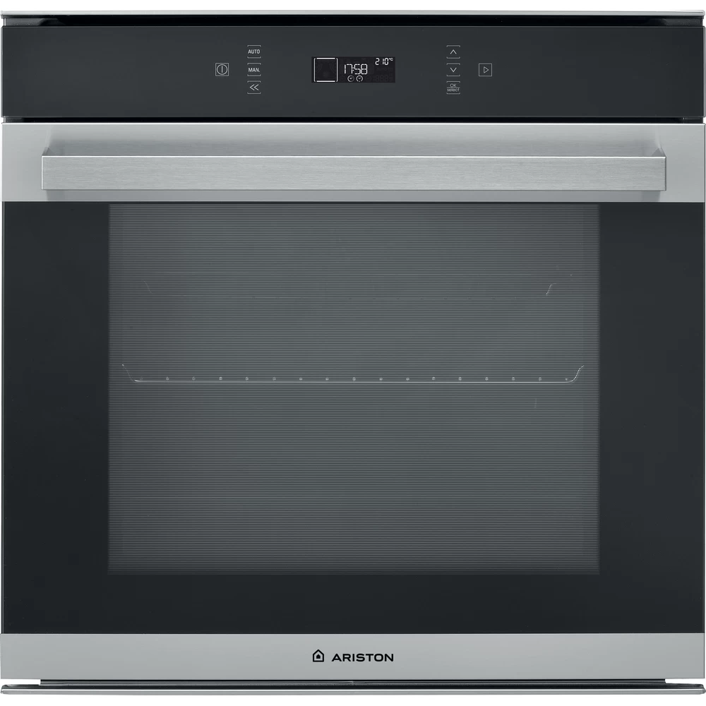 Ariston 60cm Built-in Electric Oven, Self Cleaning, 60°-250°, 73 Litre, Digital Display with Touch Controls, Oven Fan, Inox Color | FI7 871 SP IX A