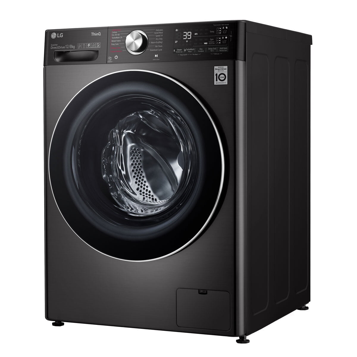 LG 12kg/8kg | Front Load Washer Dryer | AI DD™ | Steam™ | TurboWash™ | F4V9BDP2EE