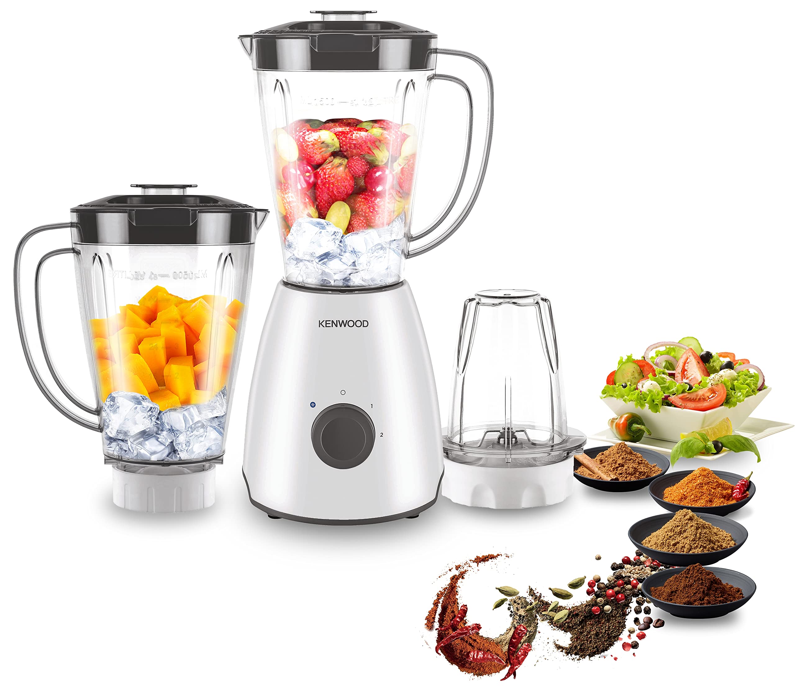 Kenwood Blender with 2 Jars & 1 Mill, 2 Litres, 400 Watt | BLP10.E0