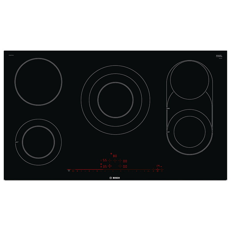 Bosch 90cm Serie 8 5 Plate Ceramic Hob, Black | PKM975DK1D