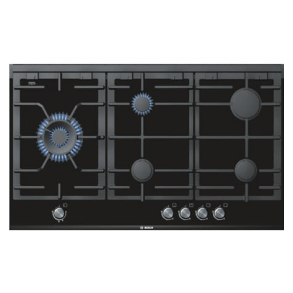 Bosch PRS9A6D70 Gas Hob, 90 CM, 5 Burners, Series 8, Ceramic Glass - Black