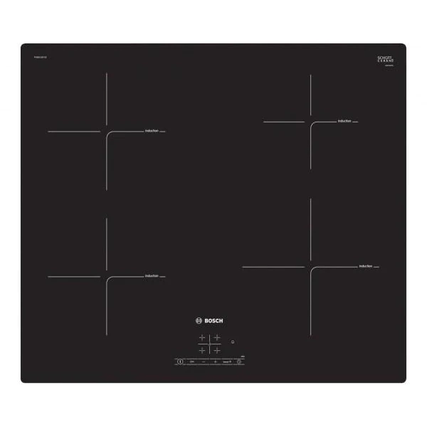 Bosch PUE611BF1B Serie 4 59cm Frameless Four Zone Induction Hob Black [Energy Class A]