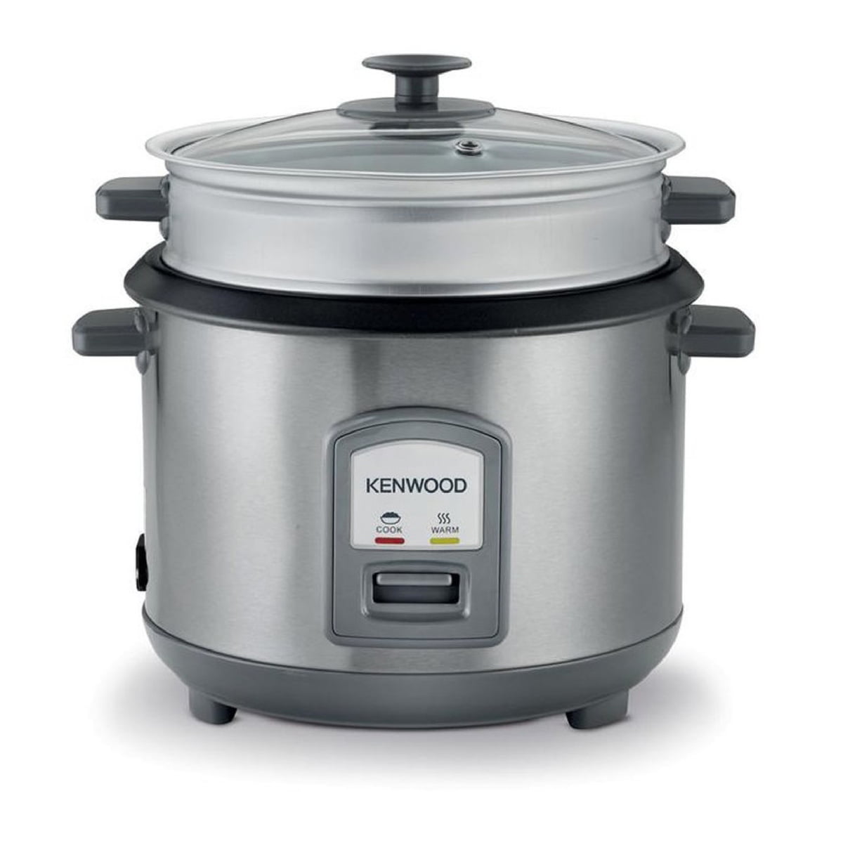 Kenwood Rice Cooker with Steamer, Stainless Steel, 2.8 Litre, 1000 Watt | RCM71