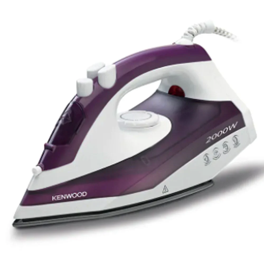 Kenwood Steam Iron 2000W with Non Stick Soleplate, White/Purple | STP40.000WP