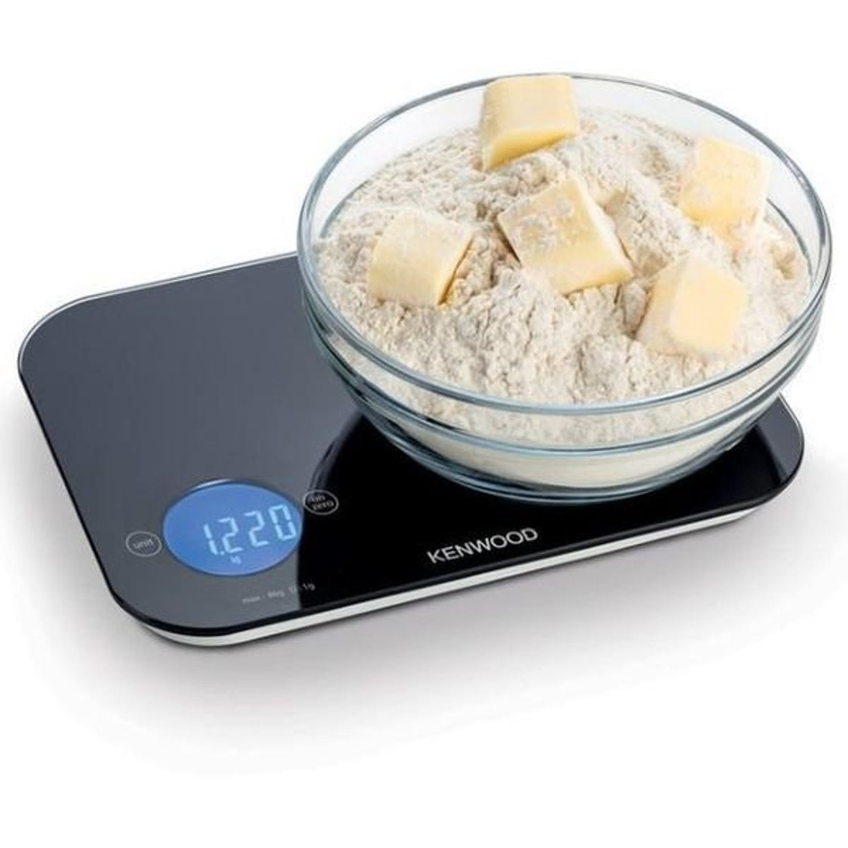Kenwood (5g - 8Kg) Kitchen Scale with Touch Control, WEP50.000BK