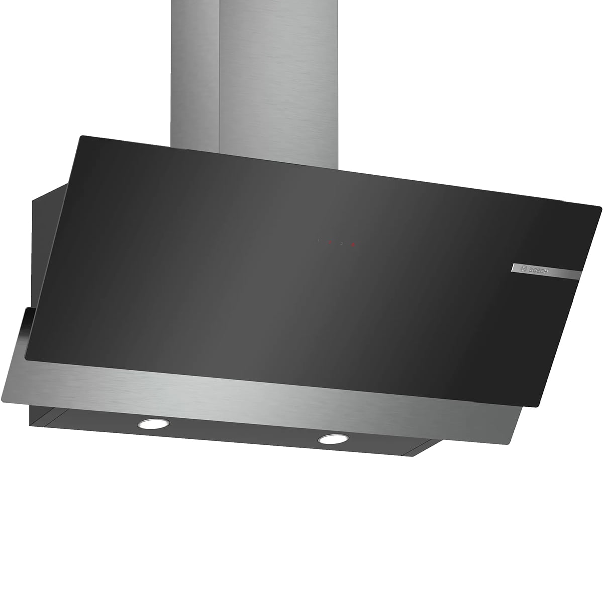 Bosch Serie 4 Built-in Wall-mounted Cooker Hood 90cm Clear Glass Black Printed | DWK96AJ60M