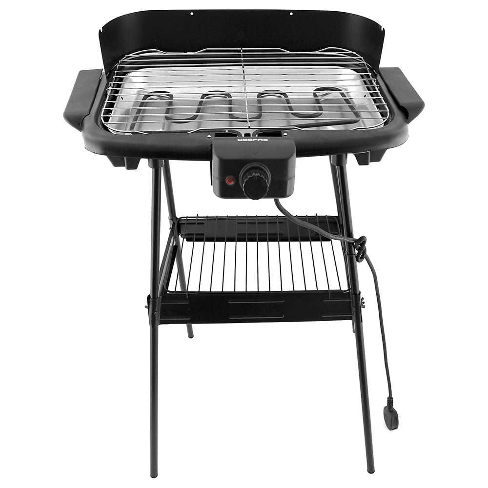 Geepas 2000W Electric Barbecue Grill, Auto Thermostat Control w/ Overheat Protection, Space Saving, Waterproof, GBG5480