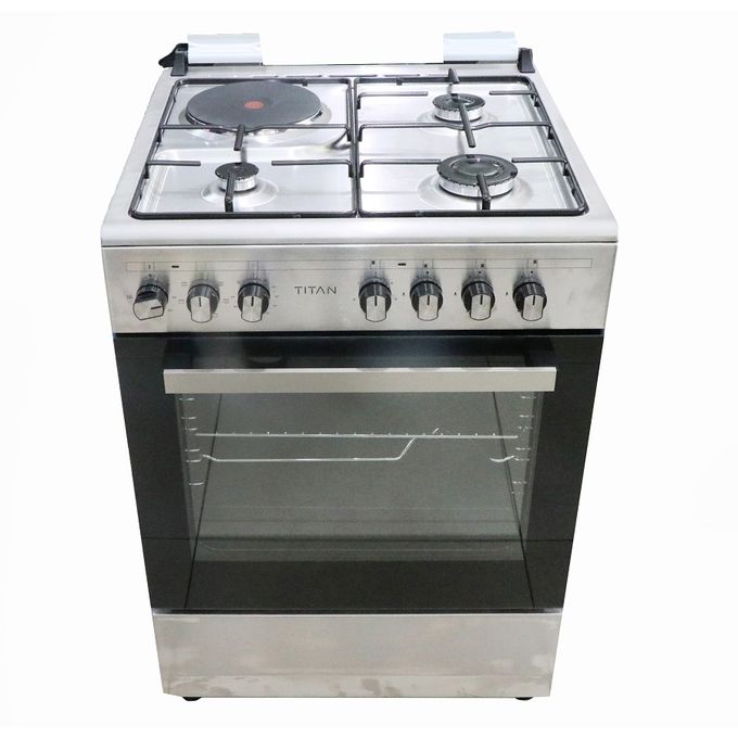 Titan 60*60cm 3 Gas + 1 Electric Freestanding Cooker w/ Electric Oven, TN-FC6310XBS