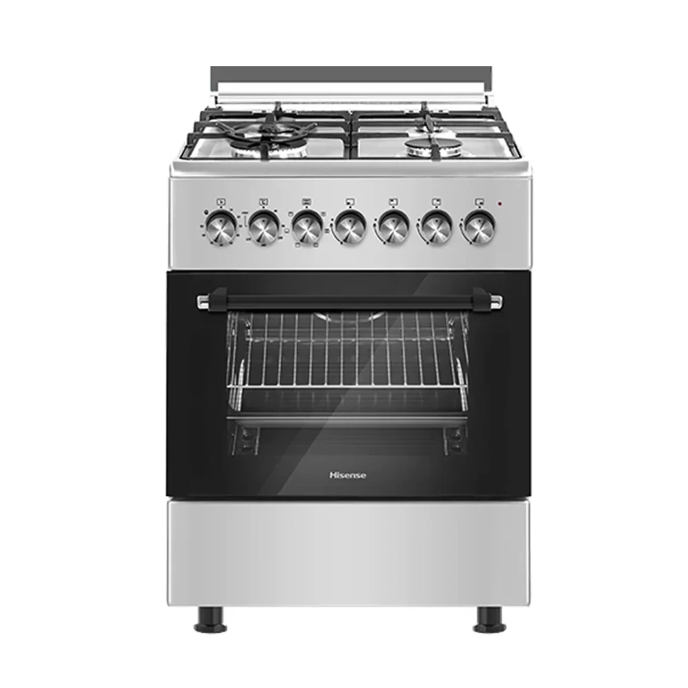 Hisense 60x60cm Freestanding Cooker; 3 Gas Burners + 1 Electric Hotplate w/ Electric Oven | HF631GEES