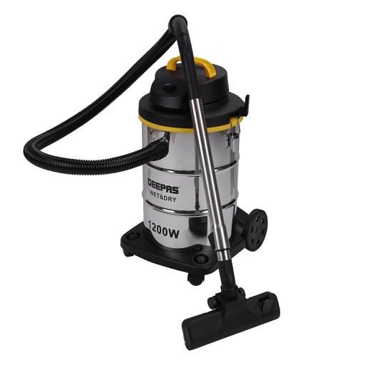Geepas 2400w 2-in-1 Wet & Dry Vacuum Cleaner, 23L Steel Drum Tank, GVC19011