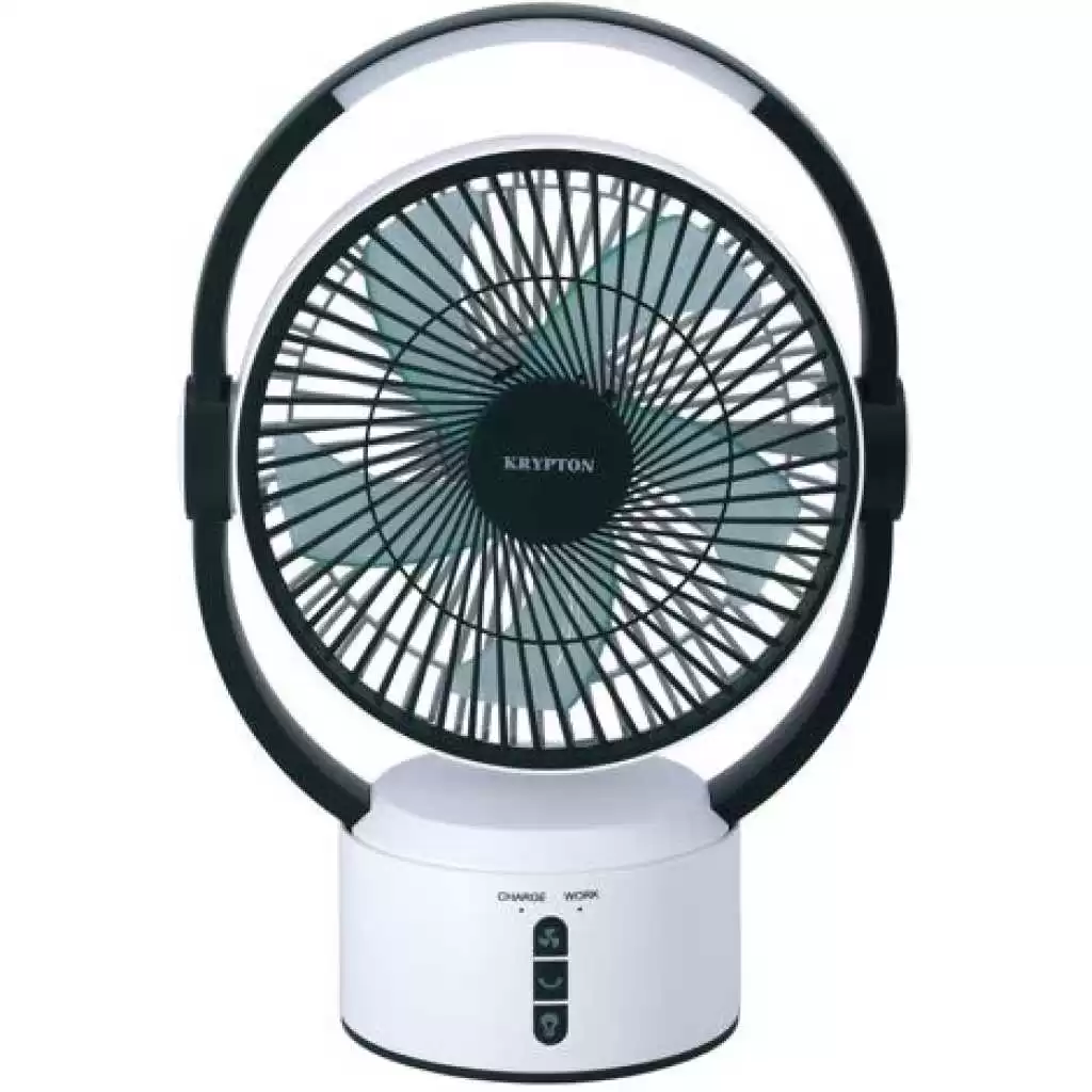 Krypton Rechargeable Table Fan With 12-Piece Bright LED Light | KNF6293