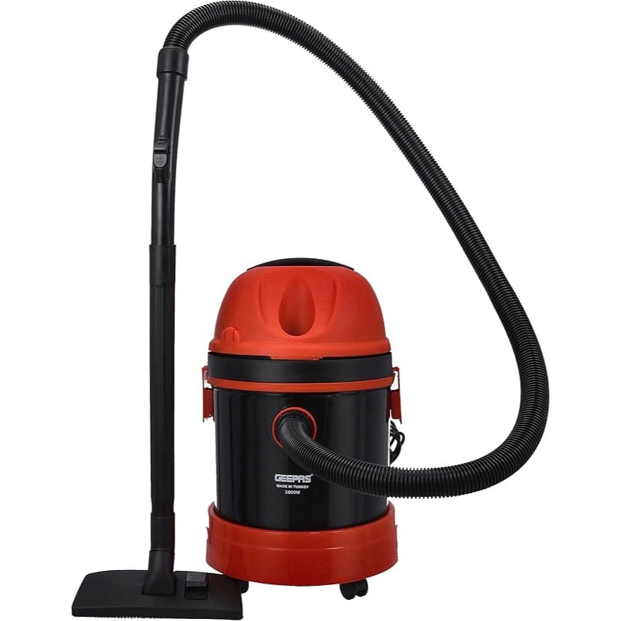 Geepas 2800w Dry & Wet Vacuum Cleaner for Daily Use 18L Dust Bag Capacity and Powerful Motor Wet & Dry Vacuum Cleaner 21Kpa Suction Power,Multi Color, Gvc19026