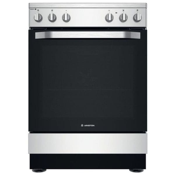 Ariston 60×60cm Vitro Ceramic Top Cooker, Electric Oven + Grill, Stainless Steel (AS68V8KHX)