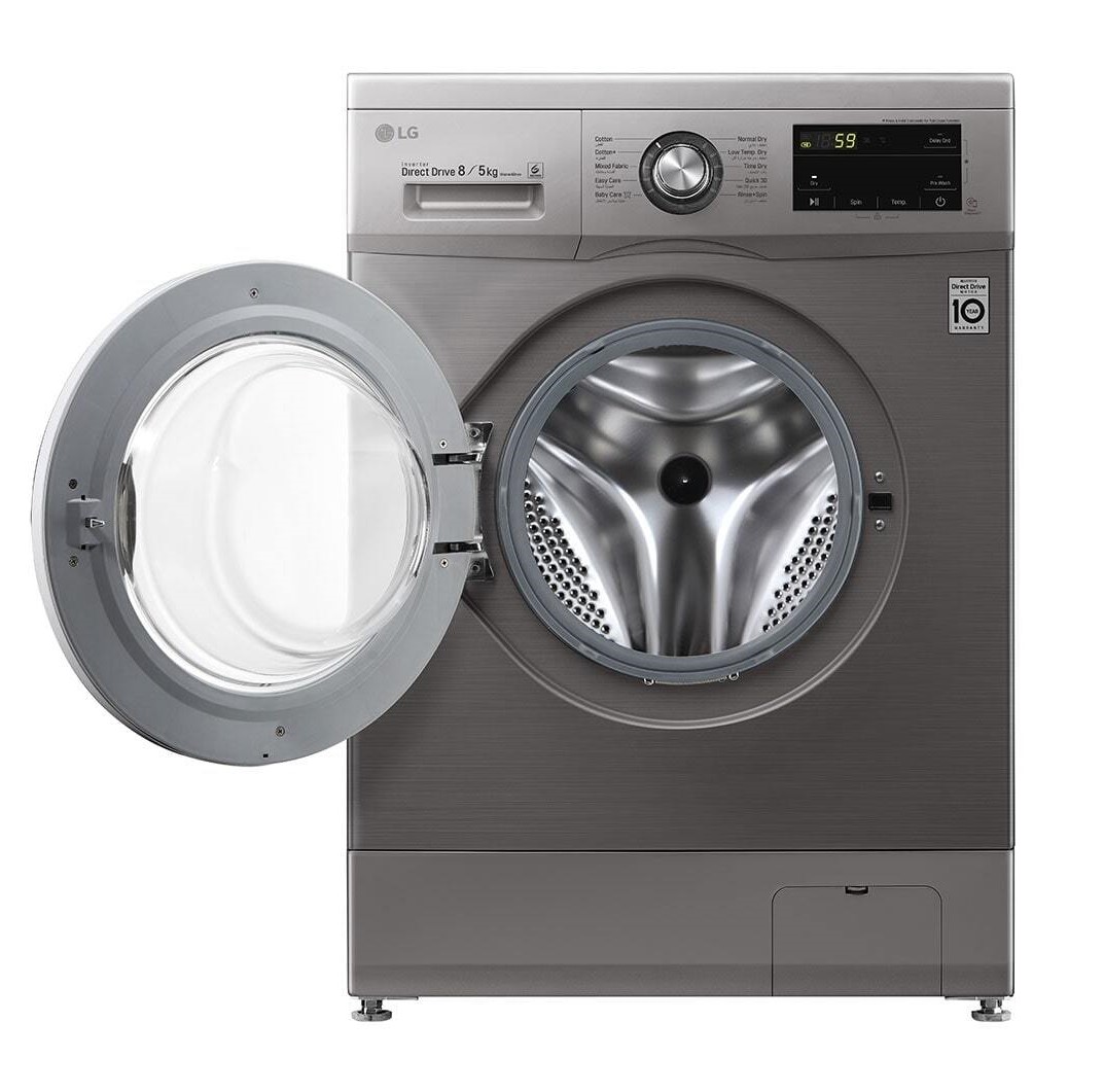 LG 8KG/5KG Washer Dryer | 8KG Washing Machine | 5KG Dryer | Front Load | Inverter DD | Steamer Washer | ThinQ™ | F4J3TMG5P