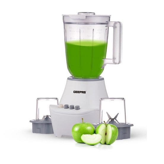 Geepas 3-in-1 Blender, 1.5L, 400 Watt, Unbreakable Jar, GSB6104