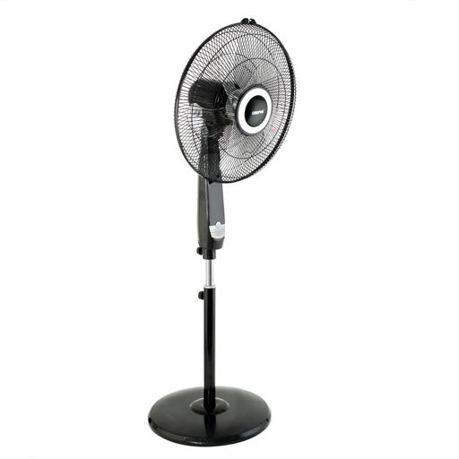 Geepas 16-inch Stand Fan w/ Remote, 3 Speed, 5 Leaf Blade Wide Oscillation, LED Display, 7.5 Hours Timer, GF9489