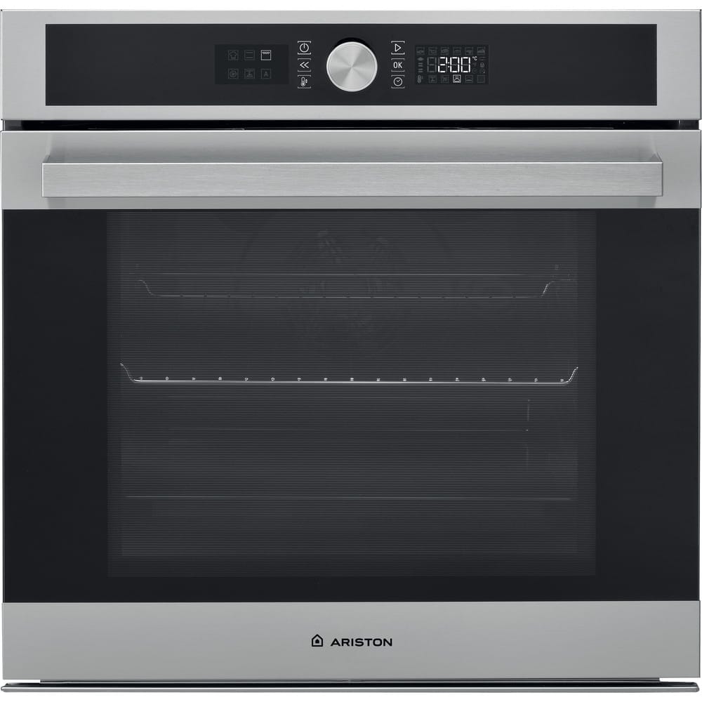 Ariston Built-in Electric Oven: 60cm, Oven Fan, 71 Litre, Multifunction, 60°-250°, Digital Display with Touch Controls, FI5 851 C IX A