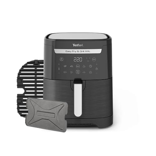 Tefal Easy Fry XXL 2in1 Digital Dual Air Fryer & Grill, 6.5L or 3.25L x2 Drawer Capacity, 8 Programs, Black, 1830 W, EY801827