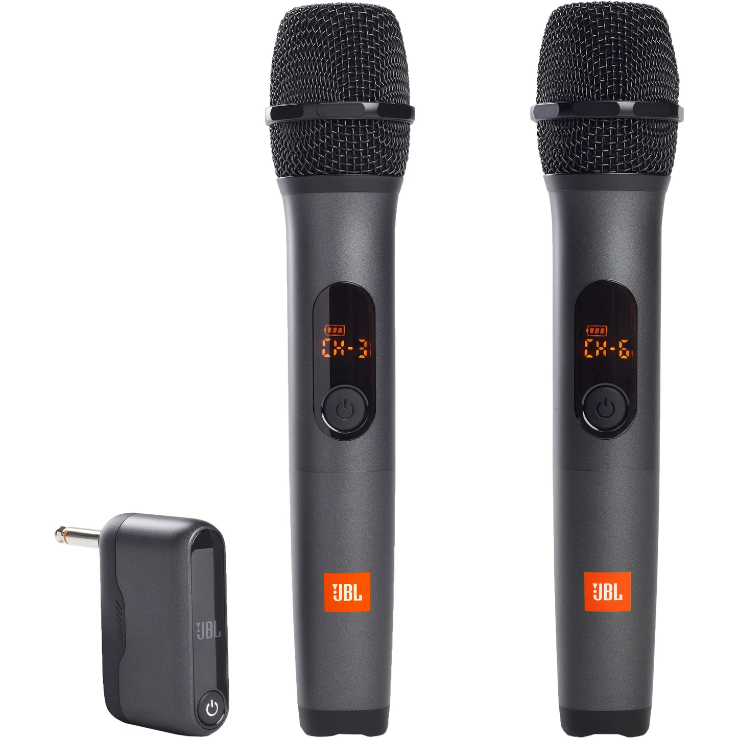 JBL Wireless Two Microphone System with Dual-Channel Receiver, Black