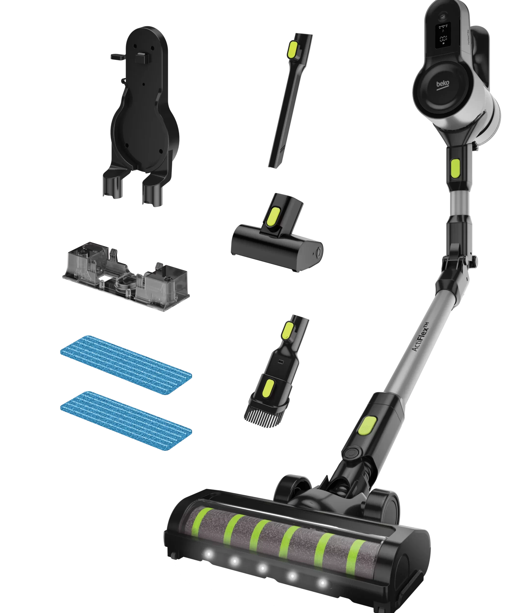 Beko ErgoClean Pro VRT84225VI ActiFlex, Cordless Vacuum Cleaner, Anthracite, 350 W, 0.6 liters