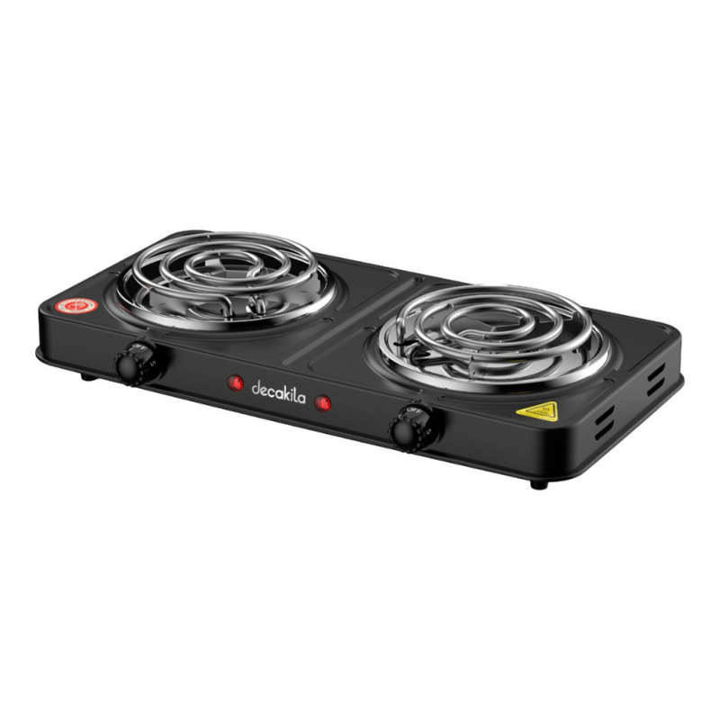 Decakila 240V, 2 Burner Portable Hot Plate, KECC002B