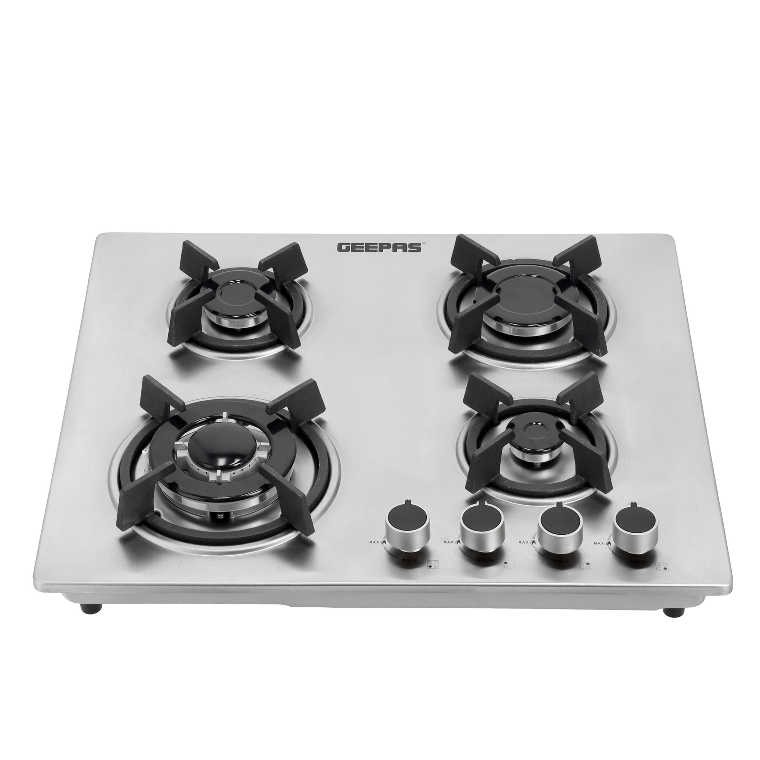 Geepas GGC31026: Sleek 2-in-1 Stainless Steel Built-in Gas Hob with Sabaf Burners & Auto-Ignition