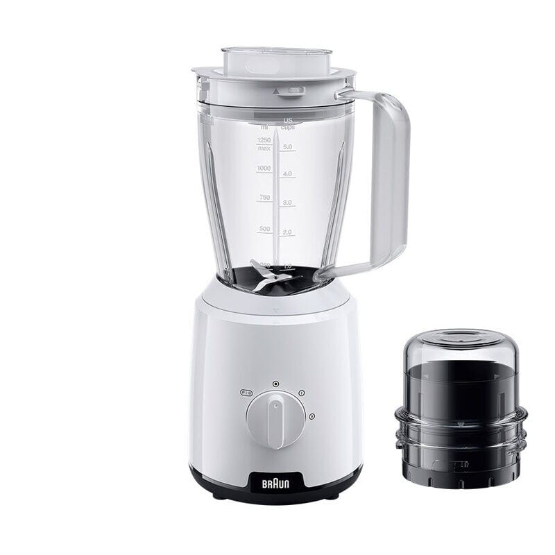 Braun Blender, 600w, 1.5L, Blender Jug + Chopper Attachment, JB1015WH.