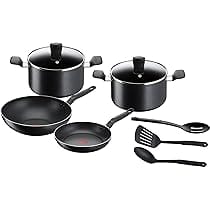 Tefal 9-Pcs Set Red Super Cook