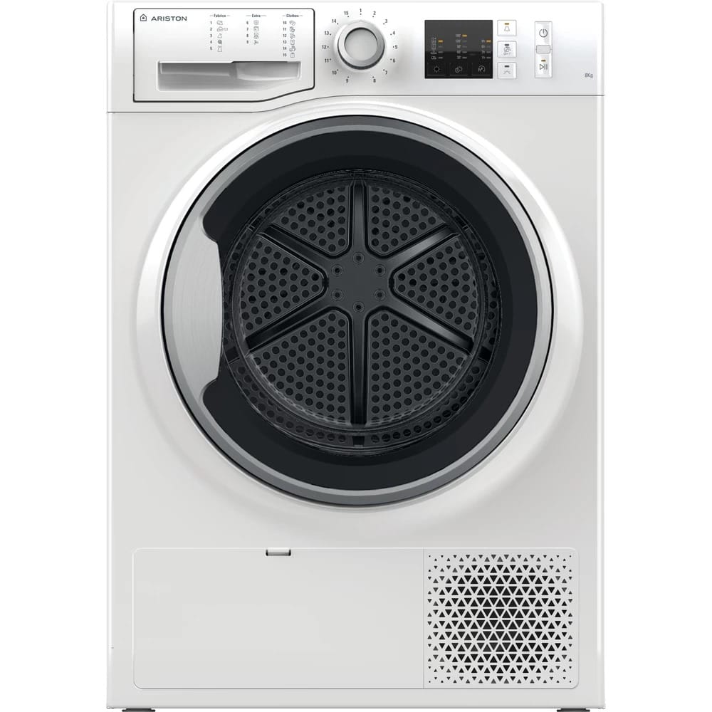 Ariston 9kg Heat Pump Tumble Dryer, Freestanding, NTM119X1SK, White